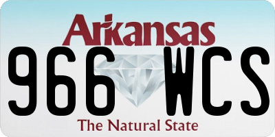 AR license plate 966WCS