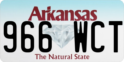 AR license plate 966WCT