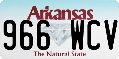 AR license plate 966WCV