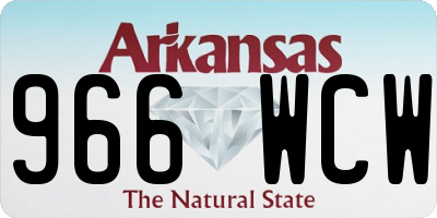 AR license plate 966WCW