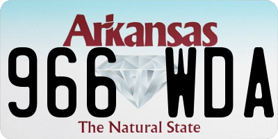 AR license plate 966WDA