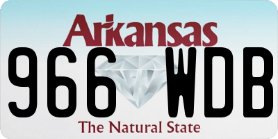 AR license plate 966WDB