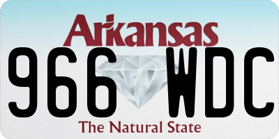 AR license plate 966WDC