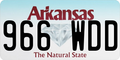 AR license plate 966WDD