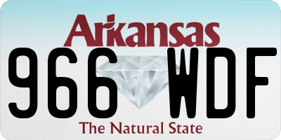 AR license plate 966WDF