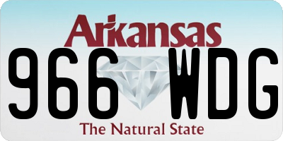 AR license plate 966WDG