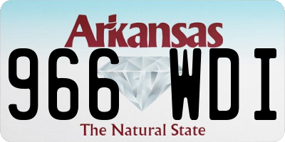 AR license plate 966WDI