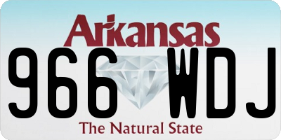 AR license plate 966WDJ