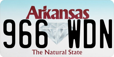 AR license plate 966WDN