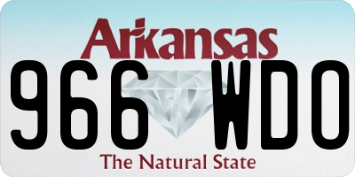 AR license plate 966WDO