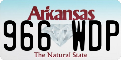 AR license plate 966WDP