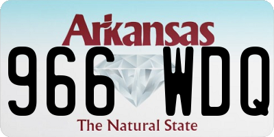 AR license plate 966WDQ