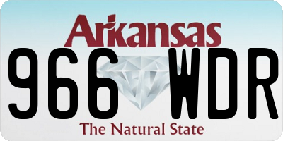 AR license plate 966WDR