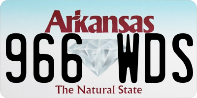 AR license plate 966WDS