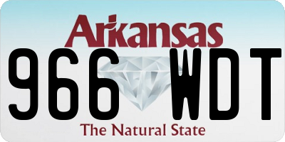 AR license plate 966WDT