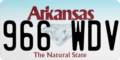 AR license plate 966WDV