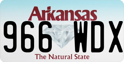 AR license plate 966WDX