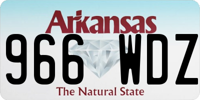 AR license plate 966WDZ