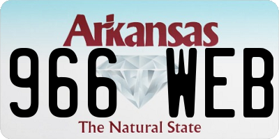 AR license plate 966WEB