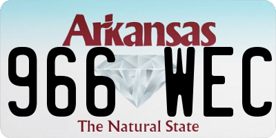 AR license plate 966WEC