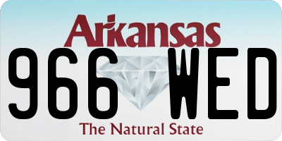 AR license plate 966WED