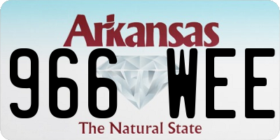 AR license plate 966WEE