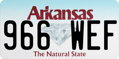 AR license plate 966WEF