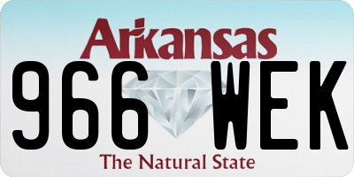 AR license plate 966WEK