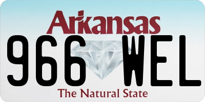 AR license plate 966WEL