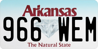 AR license plate 966WEM