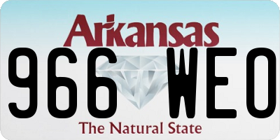 AR license plate 966WEO