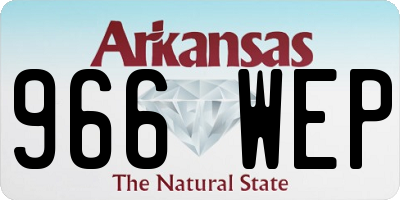 AR license plate 966WEP