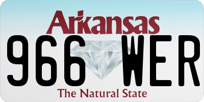 AR license plate 966WER
