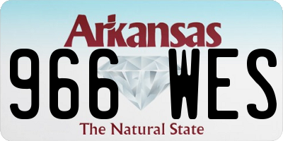 AR license plate 966WES