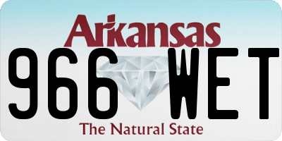 AR license plate 966WET