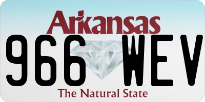 AR license plate 966WEV