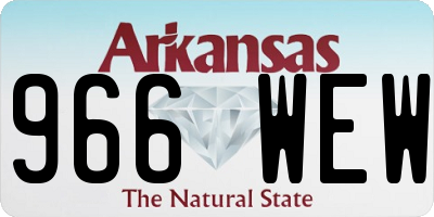 AR license plate 966WEW