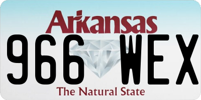 AR license plate 966WEX