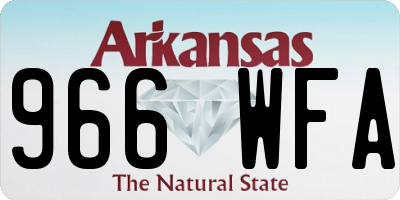 AR license plate 966WFA