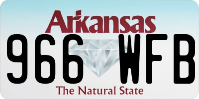 AR license plate 966WFB