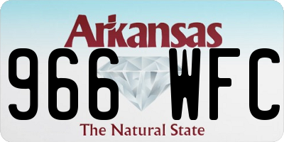 AR license plate 966WFC