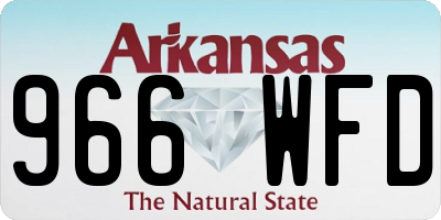 AR license plate 966WFD