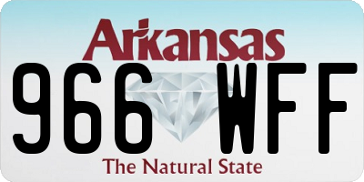 AR license plate 966WFF