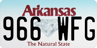 AR license plate 966WFG