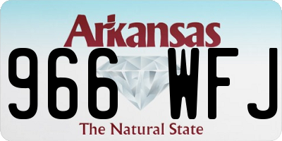AR license plate 966WFJ