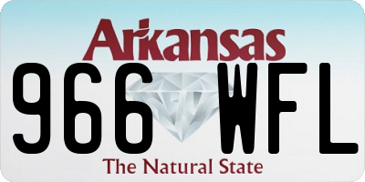 AR license plate 966WFL