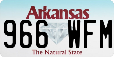 AR license plate 966WFM