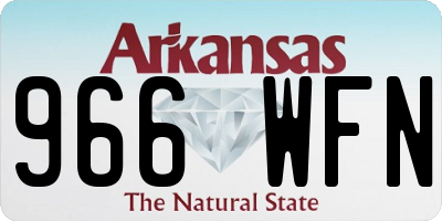 AR license plate 966WFN