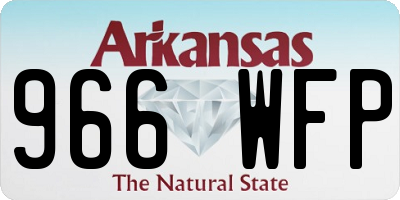 AR license plate 966WFP