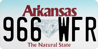 AR license plate 966WFR